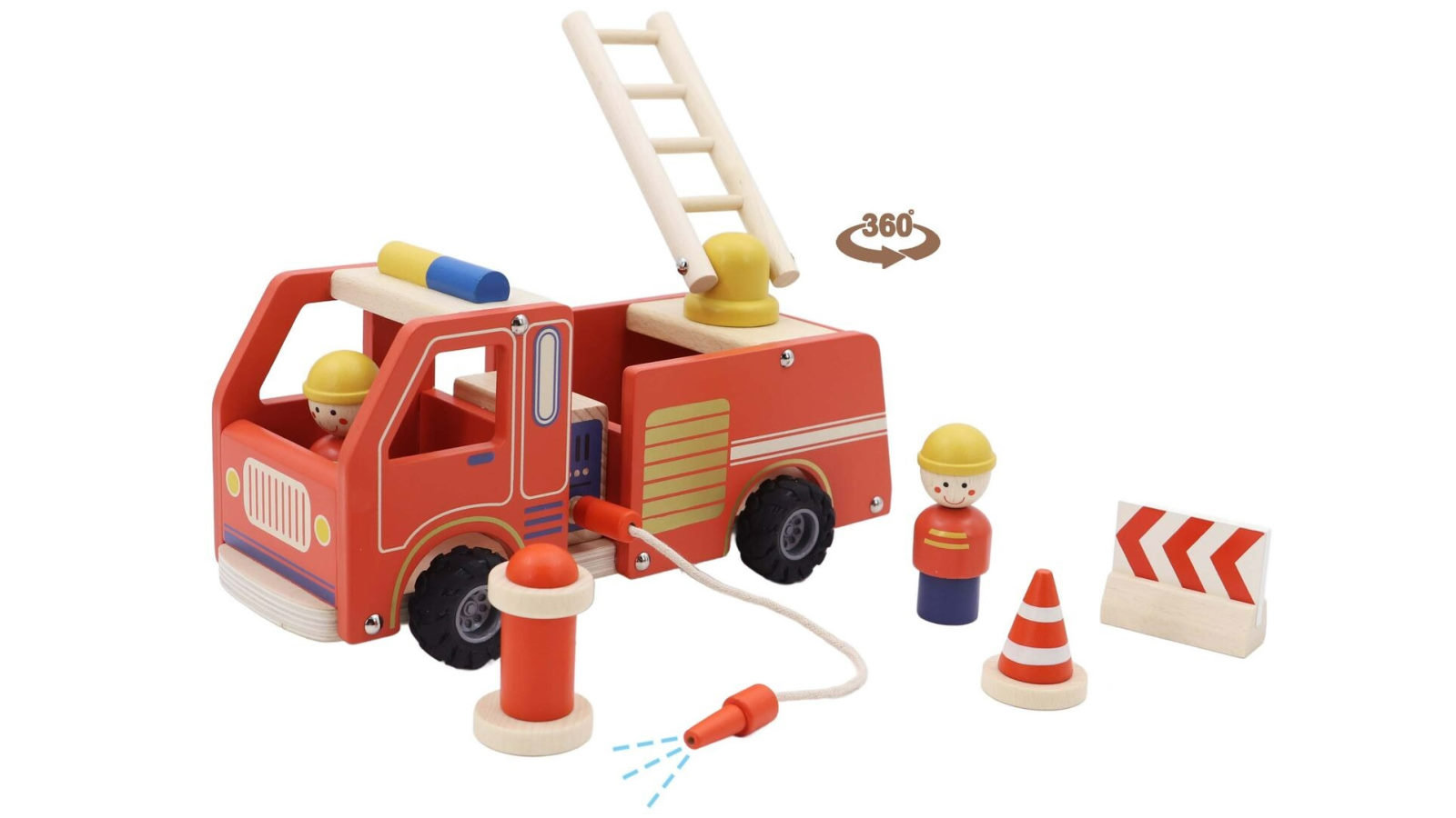 Kaper Kidz Wooden Fire Engine Playset   