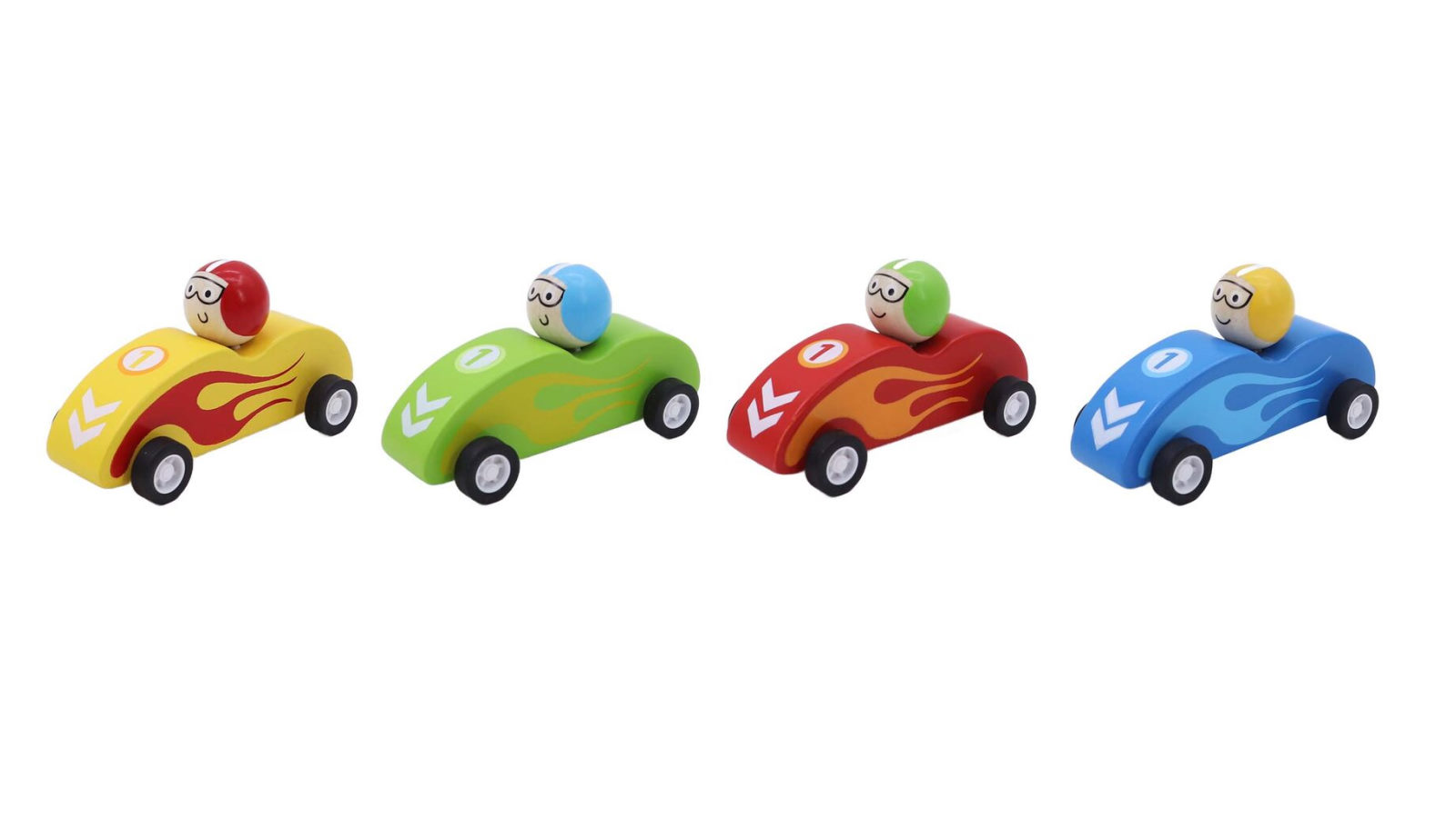 Kaper Kidz 4 Piece Wooden Pull Back Racing Car Price