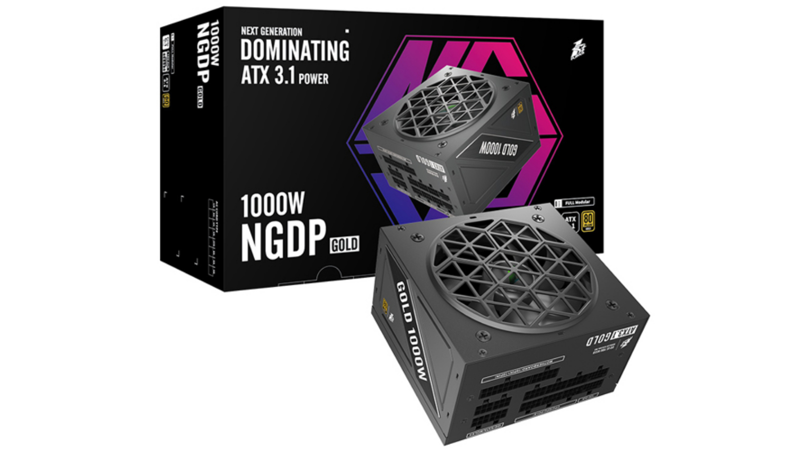 1st Player Gold NGDP ATX 3.1 80+ 1000W Modular Power Supply - Black