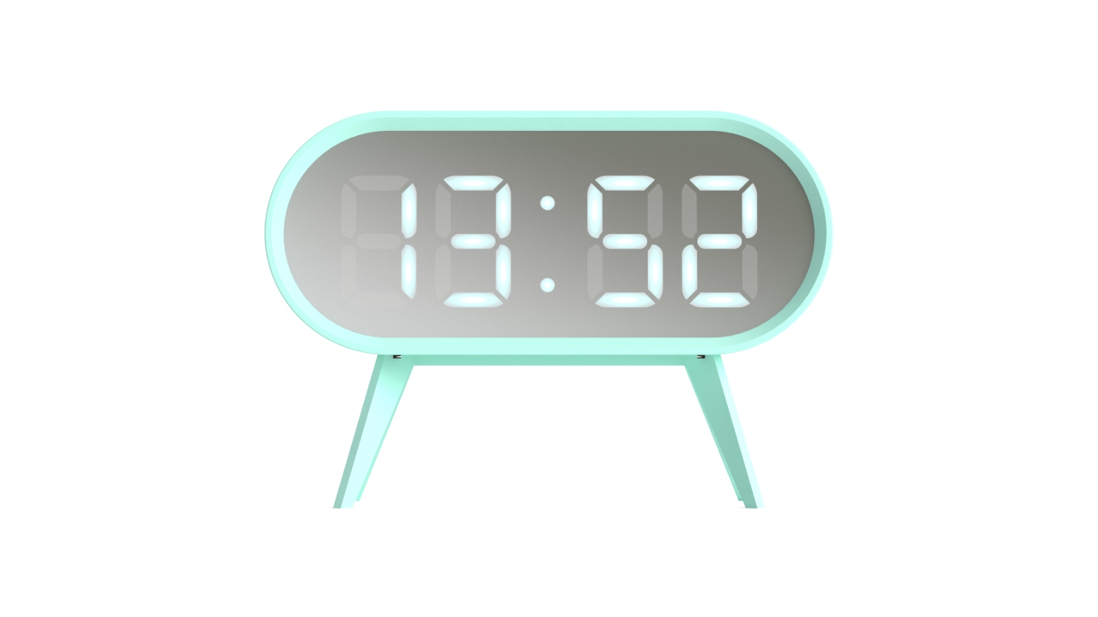 Newgate Space Hotel Cyborg LED Alarm Clock - Blue