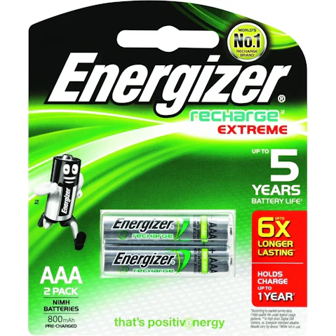 Energizer Recharge AAA Batteries - 2 Pack