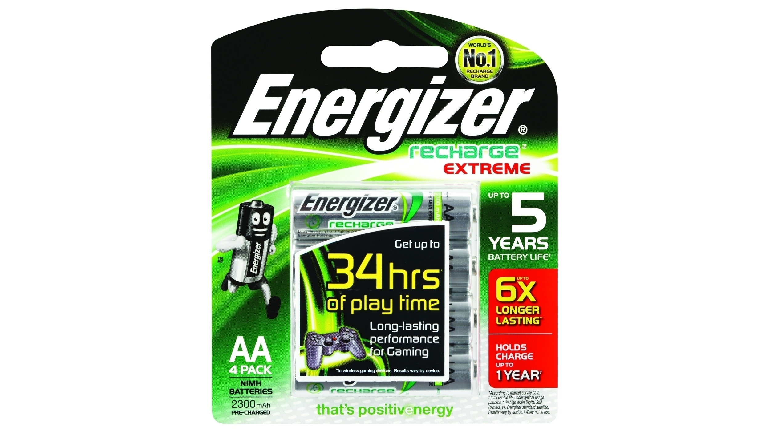 Energizer Recharge AA Batteries 4 Pack Harvey Norman