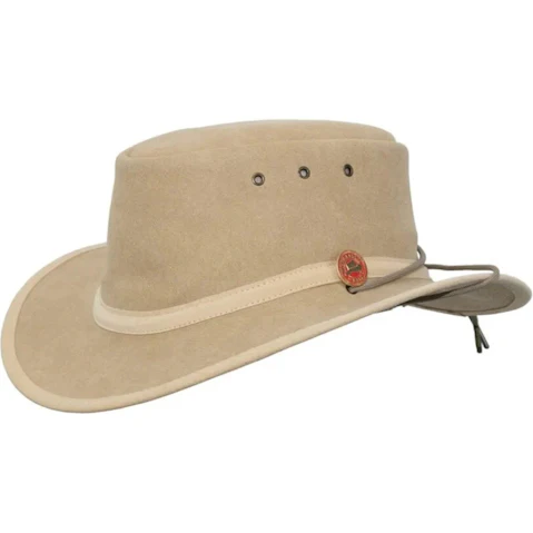Newcastle Hats Argyle Sand Synthetic Waterproof Hat with Chin Strap and Toggle