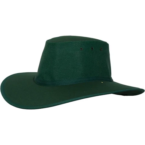 Newcastle Hats Green Lightweight Bottle Wide Brim Hat with Ventilated Mesh Gusset