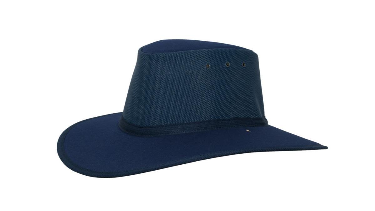 Newcastle Hats Bilby Breeze Lightweight Navy Blue Wide Brim with Ventilated Mesh Gusset - X-Small