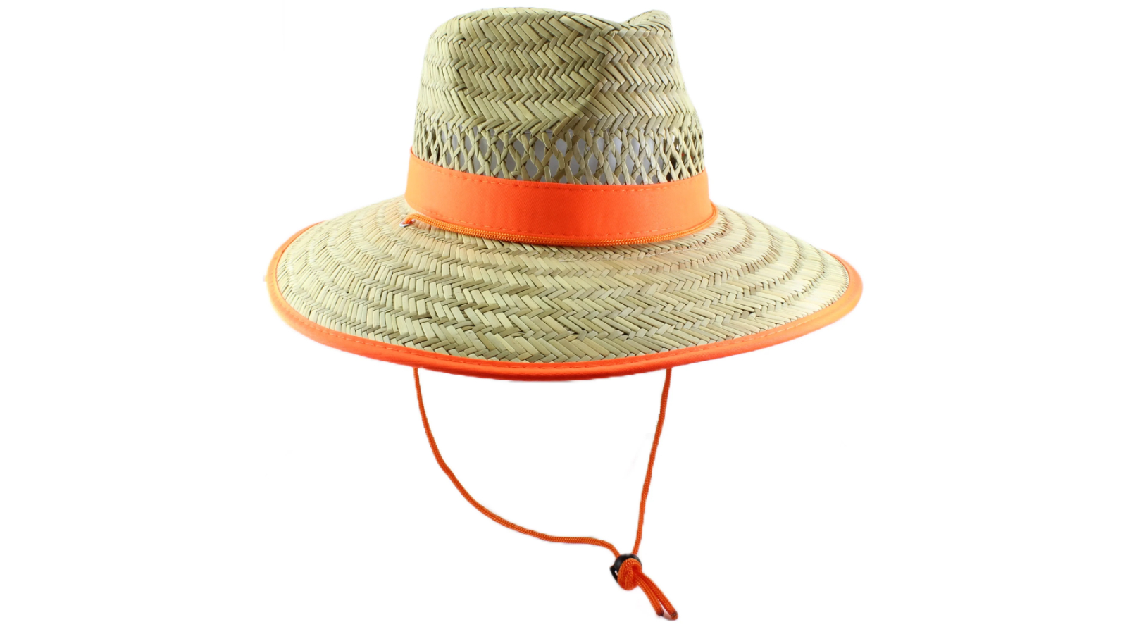 Action Bike and Ski Lightweight UPF50+ Broad Brim Straw Hat with Adjustable Chin Strap