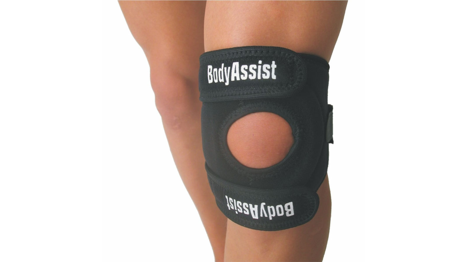 Bodyassist Black Patella Stabilizer Knee Brace - Regular