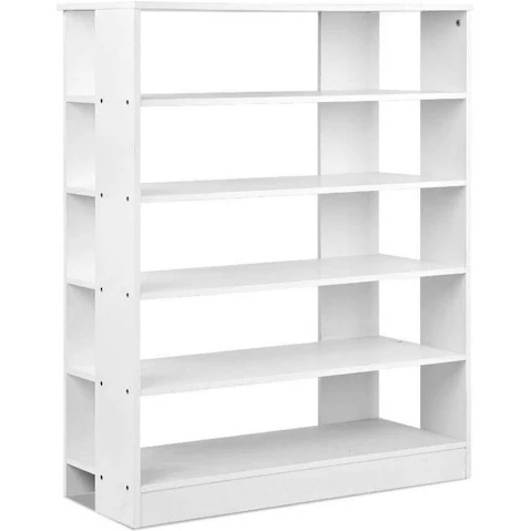 Artiss 30 Pairs Wooden Shoe Rack - White