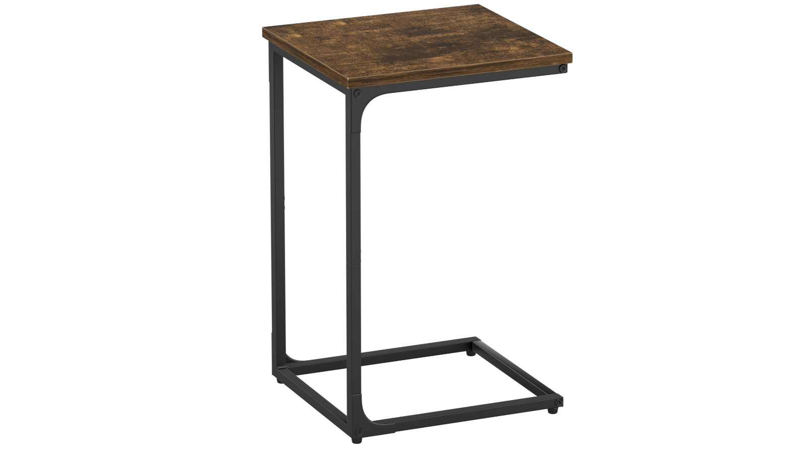 Levede Wood Overbed Industrial C-Shaped Laptop Table Side Sofa - Coffee