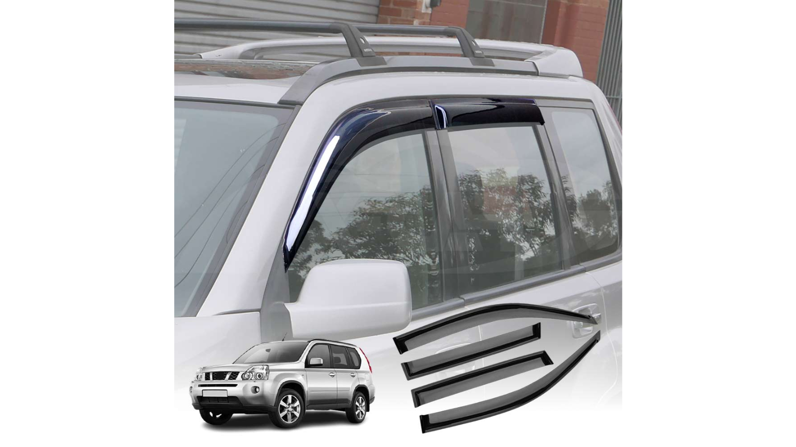 AWDNDECOR Window Visors For Nissan X-Trail T30 2001-2007 – Weather Shields, 2 Year Warranty
