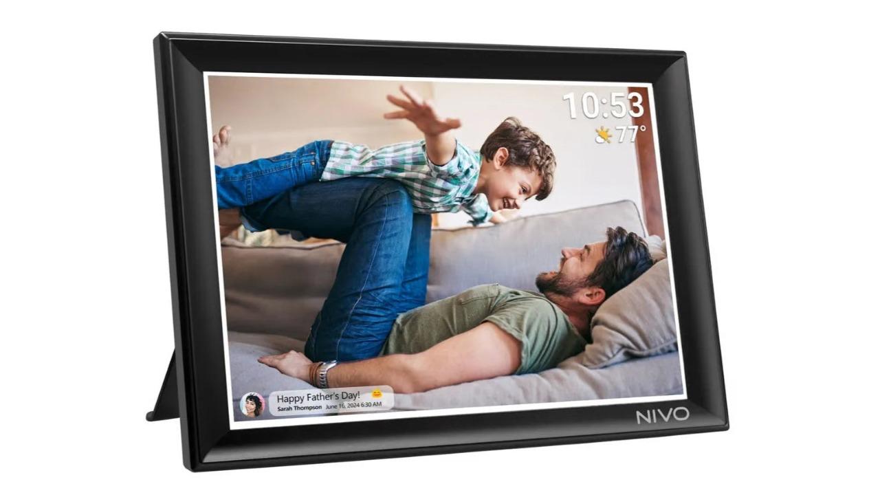 Nivo Black Frameo HD Smart Wi-Fi Digital Photo Video Frame - 10.5inch
