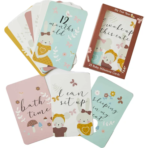 Jiggle and Giggle 25 Piece Meadow Baby Cards