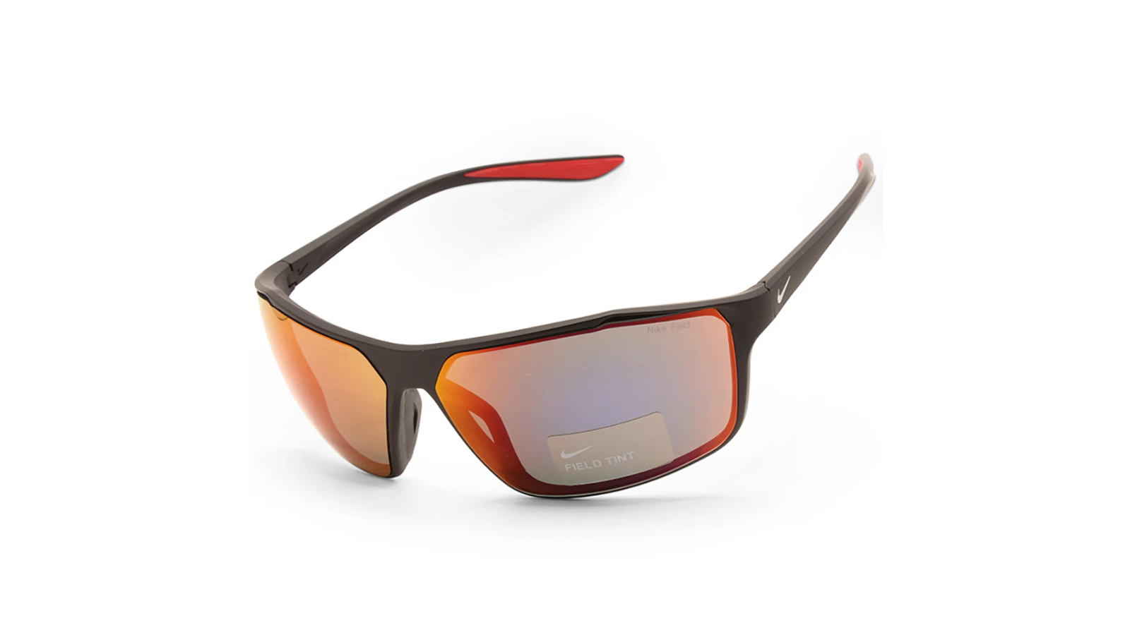Nike CW4673 010 Windstorm E Mirror Field Tint Unisex Sports Sunglasses - Black/Red