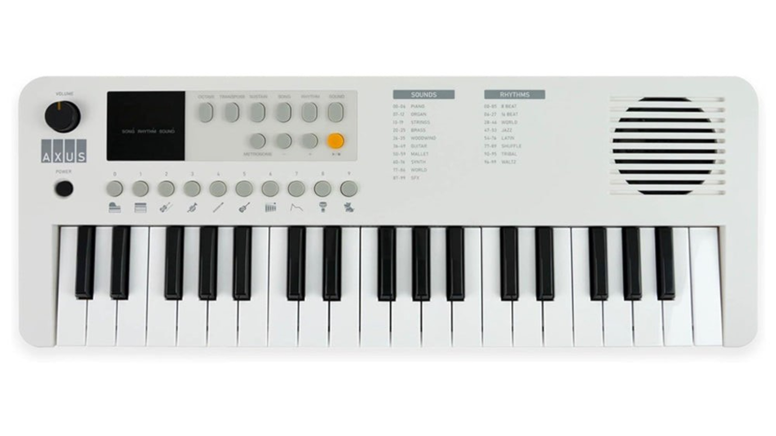 Axus 37 Key Mini Keyboard - White | Harvey Norman