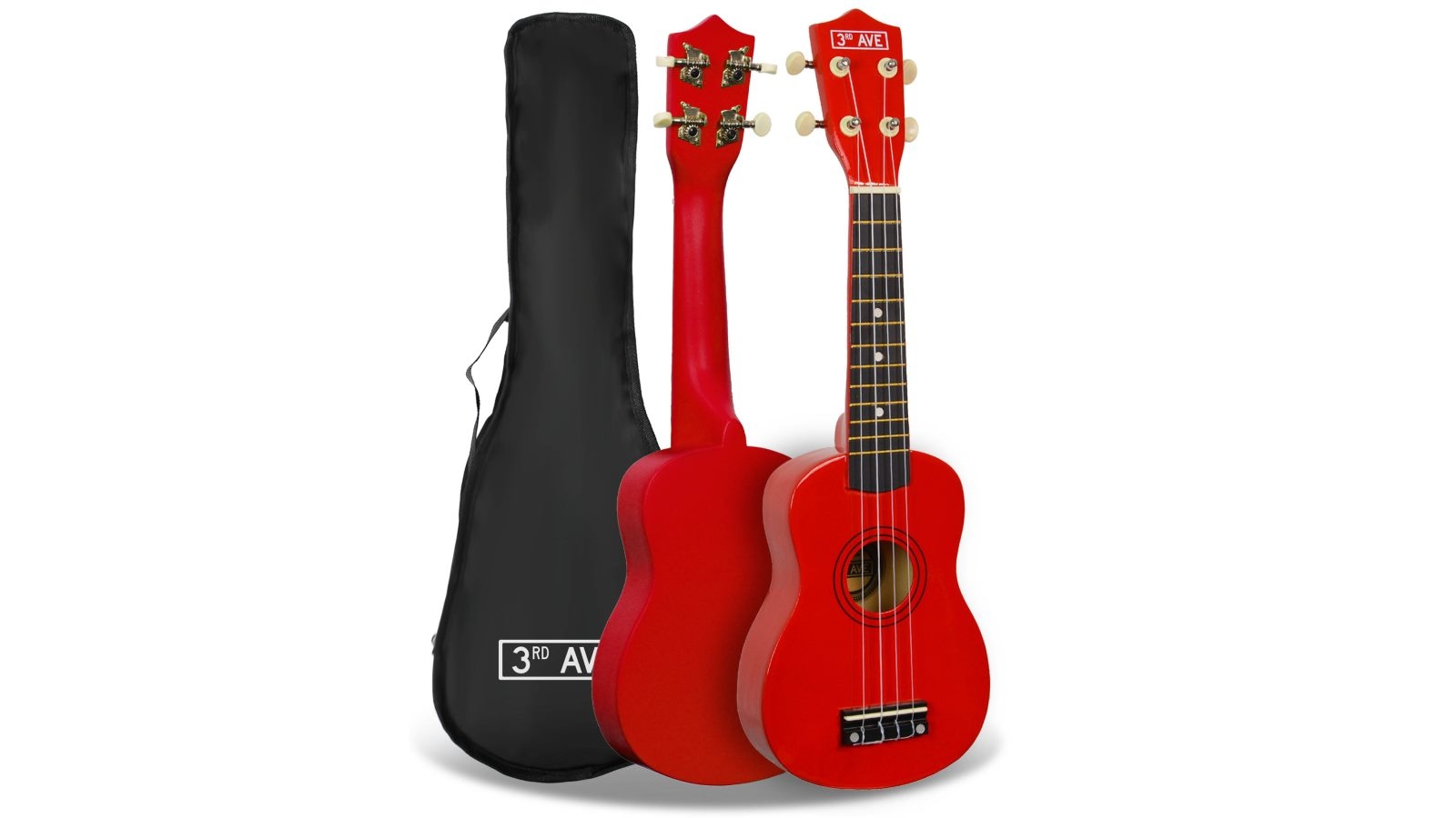 3rd Avenue Soprano Ukulele - Red