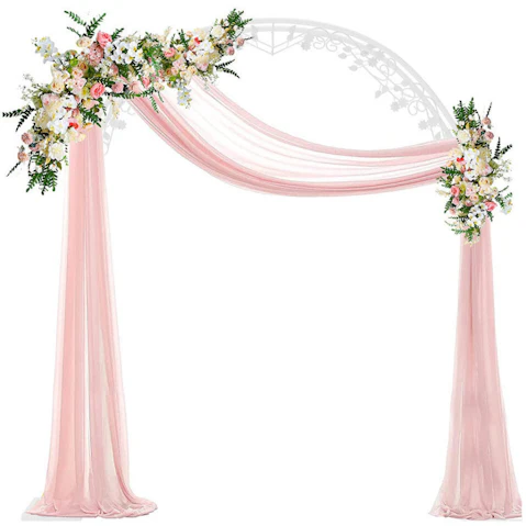 Pretty & Practical Thick Metal Wedding Arch Stand for Courtyard Ceremony