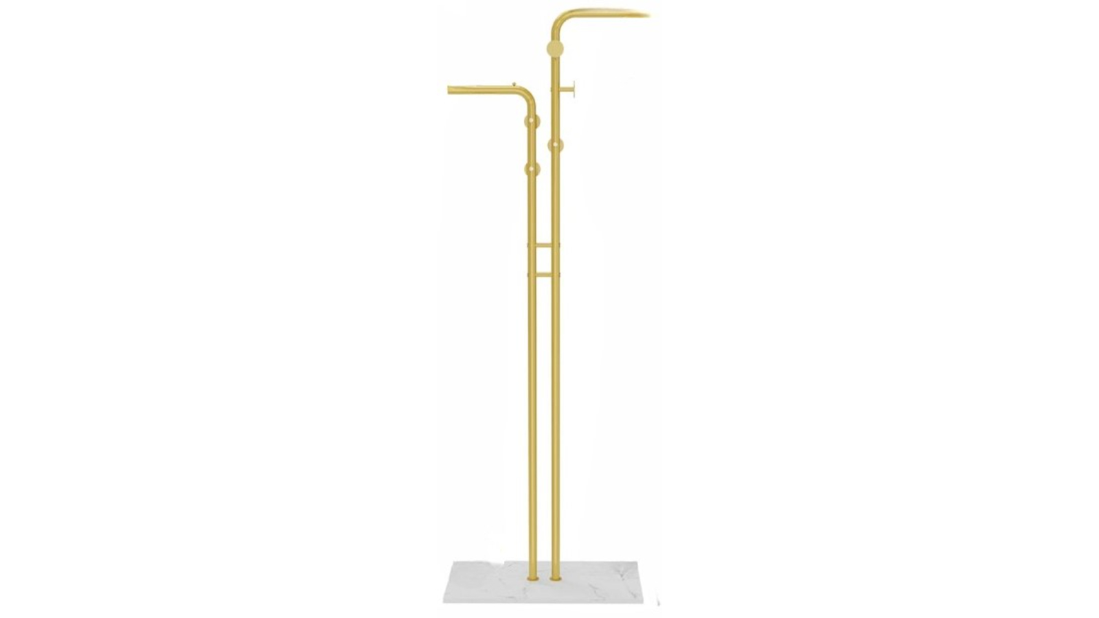 Pretty & Practical Compact Metal Coat Rack with Stone Base
