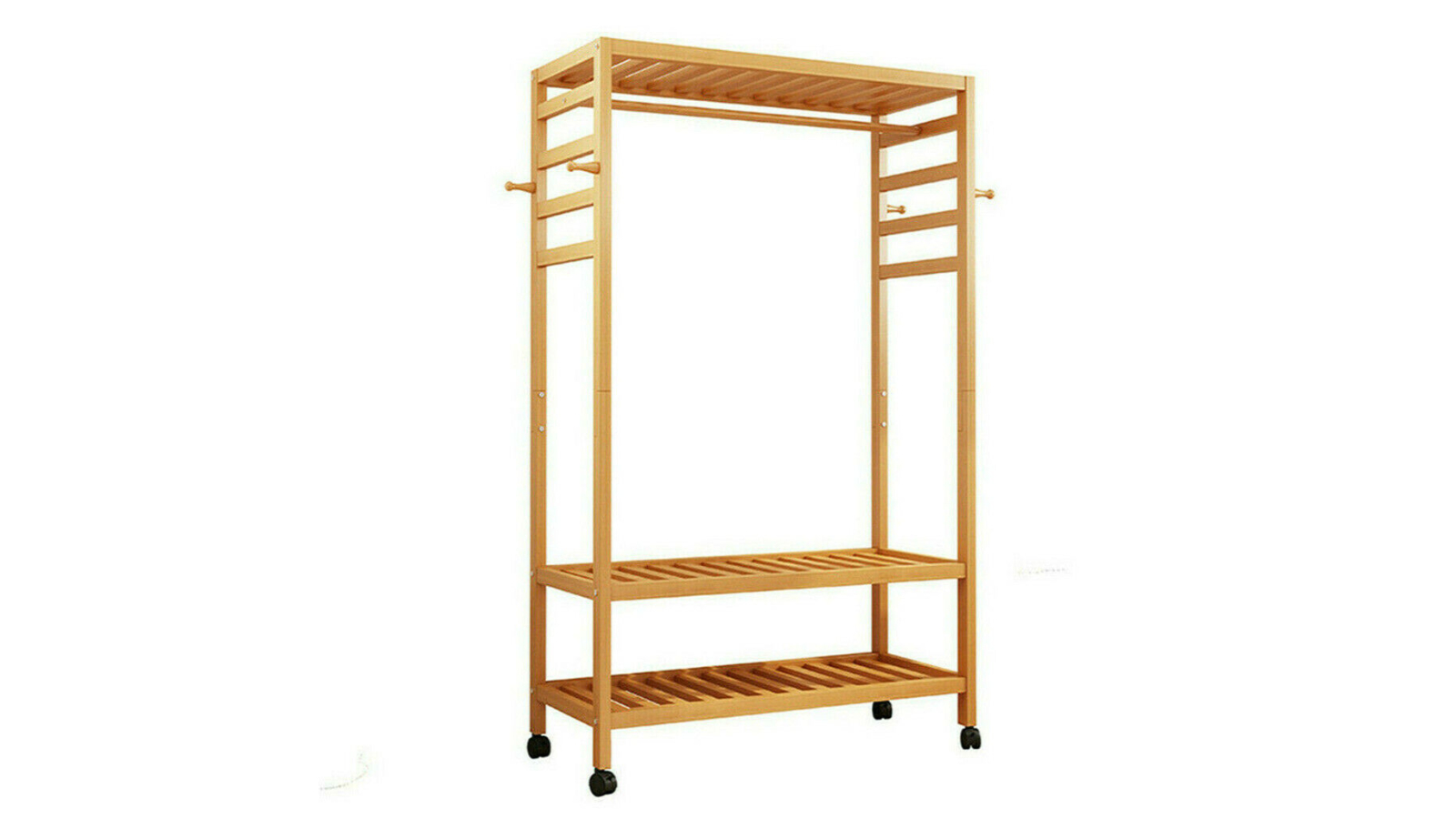 Pretty & Practical Mildrew-Proof Bamboo Clothes Rack - 165cm