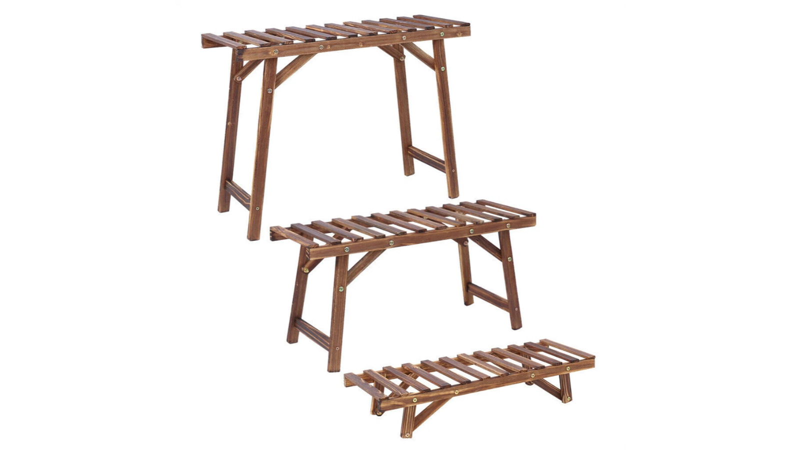 Pretty & Practical 3-Tier Wooden Ladder Shelf