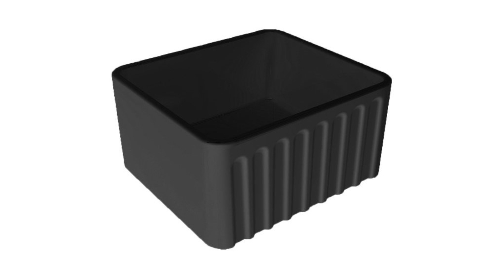 Turner Hastings Novi 50 Fine Fireclay Farmhouse Butler Sink with Overflow - Matte Black