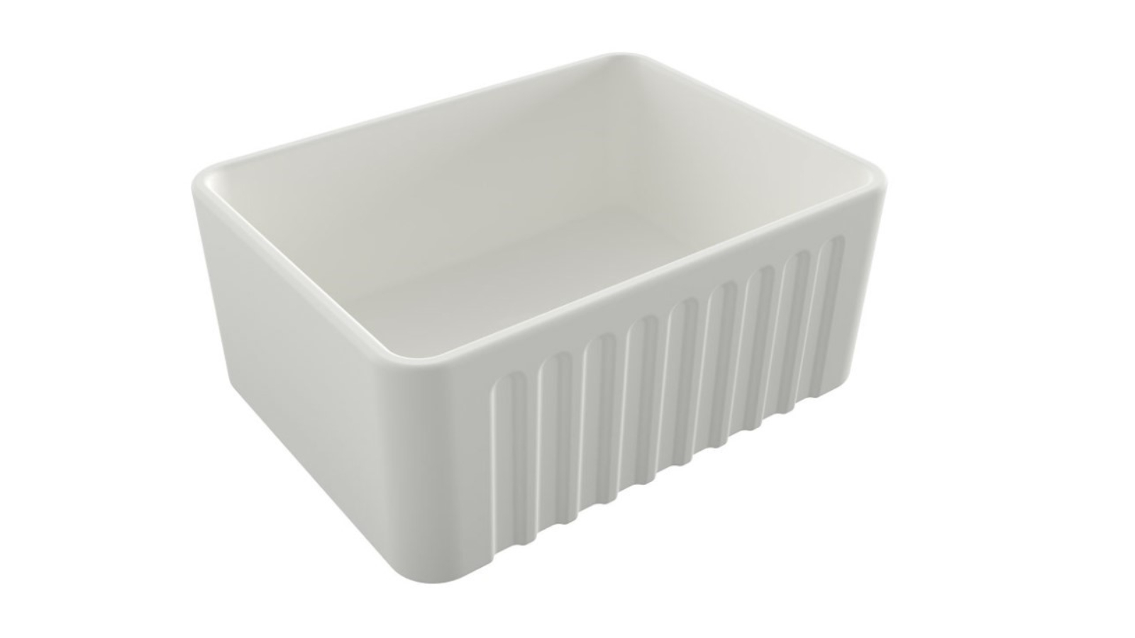Turner Hastings Novi 60 Fine Fireclay Farmhouse Butler Sink - Matte White