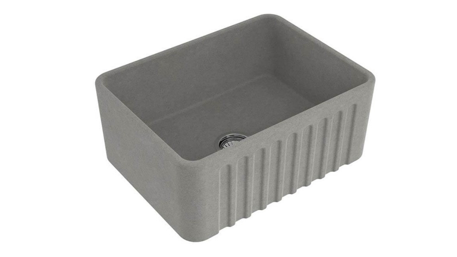 Turner Hastings Novi 60 Fine Fireclay Farmhouse Butler Sink with Overflow - Concrete