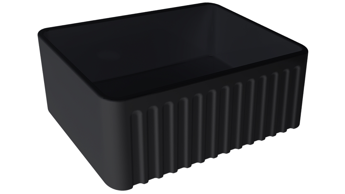 Turner Hastings Novi 60x46 Fine Fireclay Single Bowl Butler Sink - Matte Black