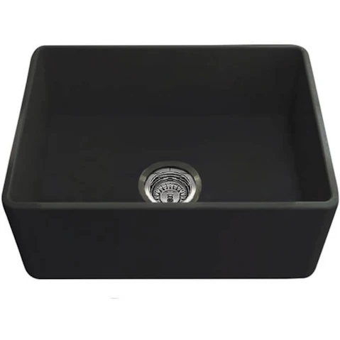 Turner Hastings Novi 60 Fine Fireclay Farmhouse Butler Sink with Overflow - Matte Black