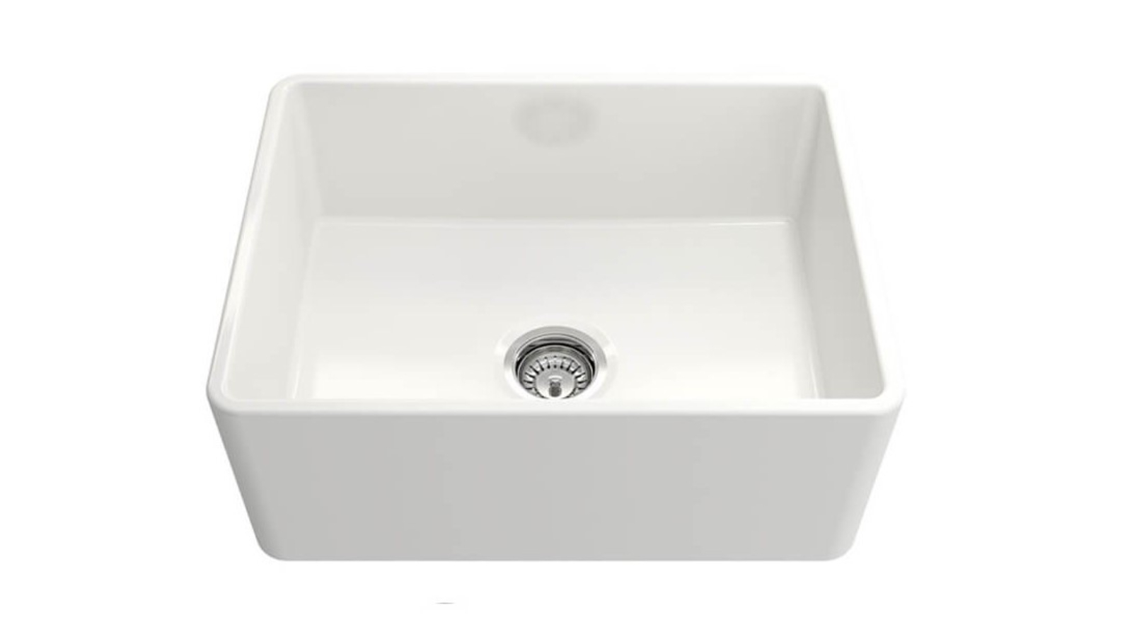 Turner Hastings Novi 60 Fine Fireclay Farmhouse Butler Sink with Overflow - Gloss White