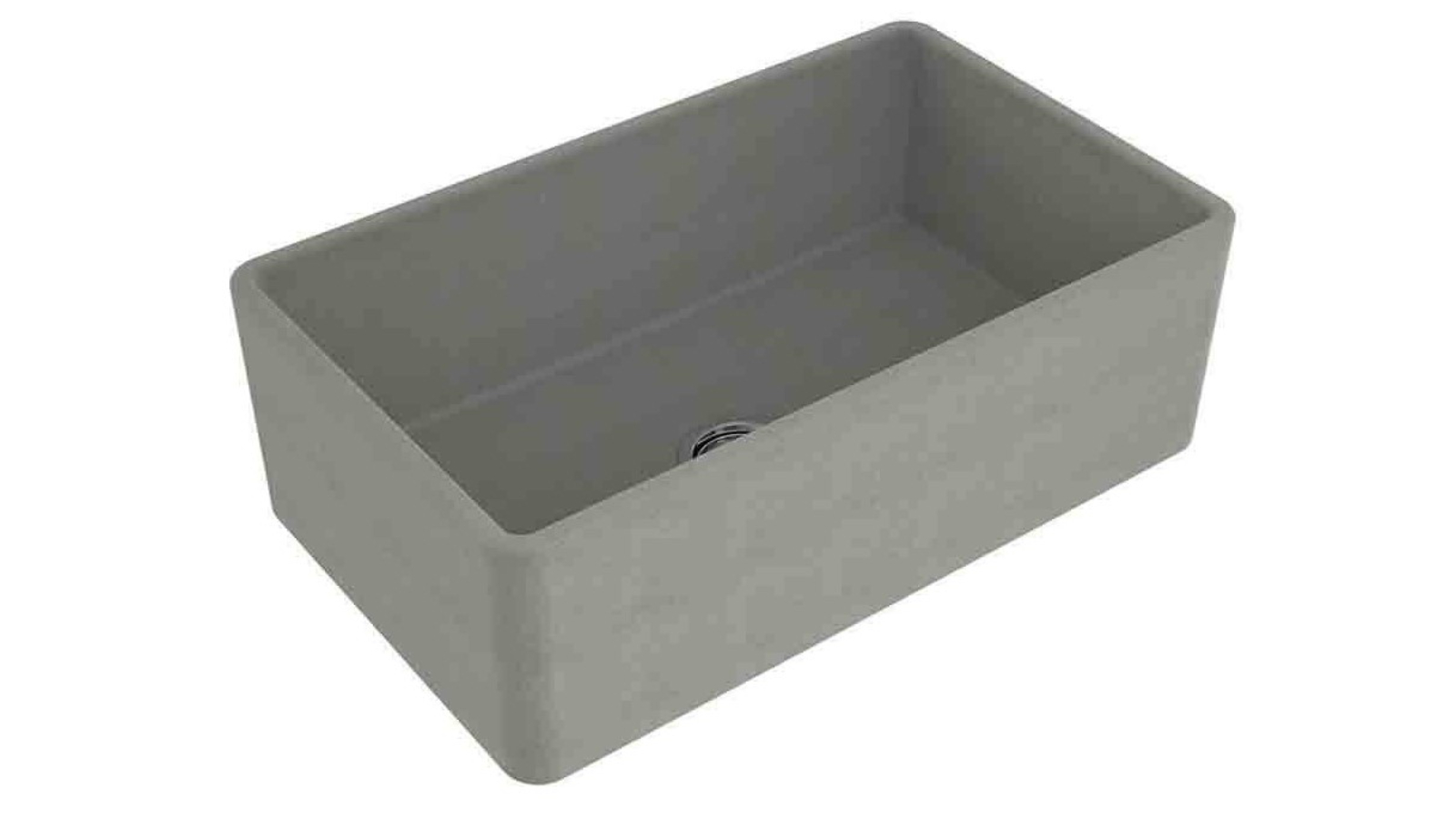 Turner Hastings Novi 75 Fine Fireclay Farmhouse Butler Sink with Overflow - Concrete
