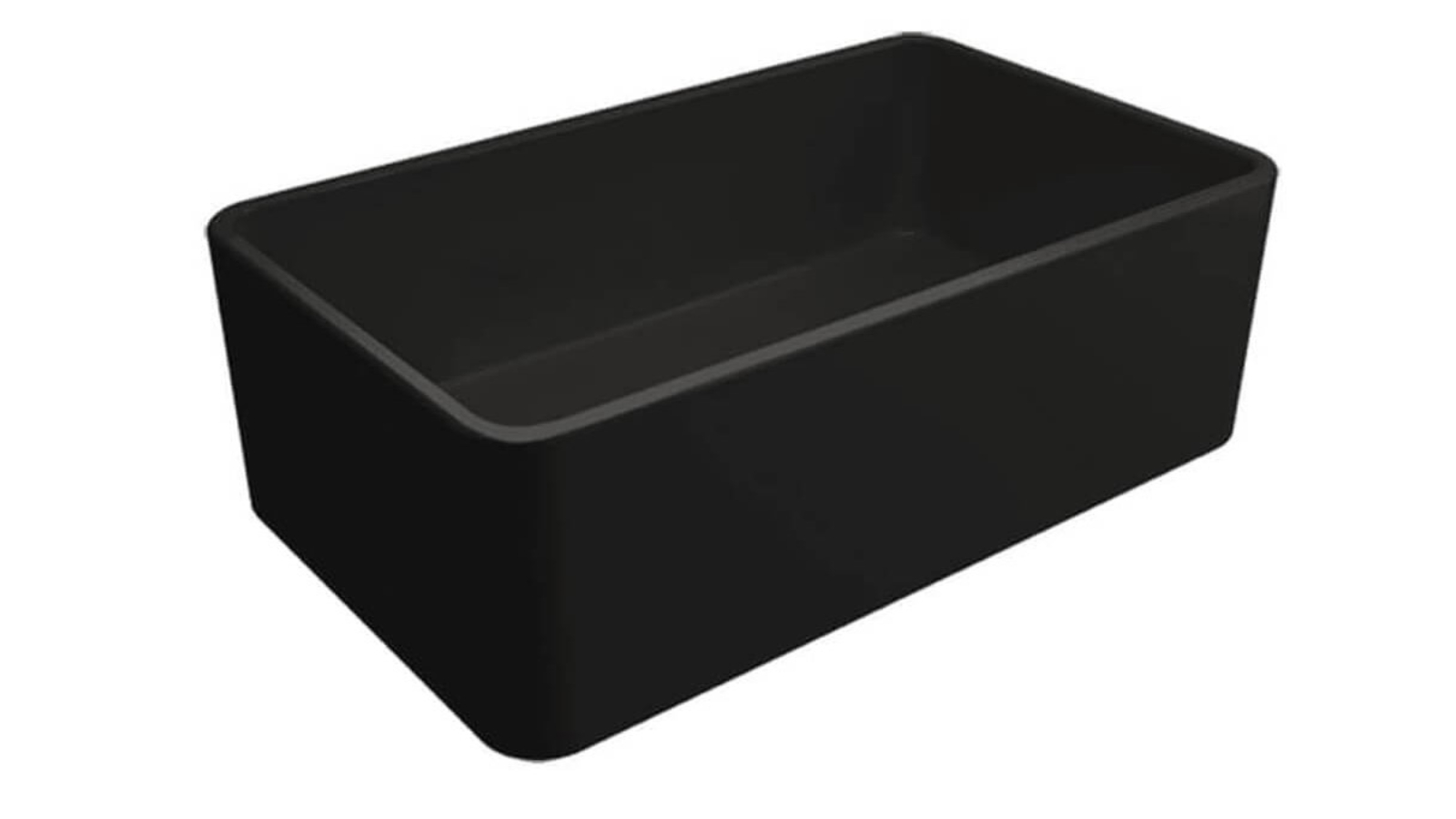 Turner Hastings Novi 75 Fine Fireclay Farmhouse Butler Sink with Overflow - Matte Black