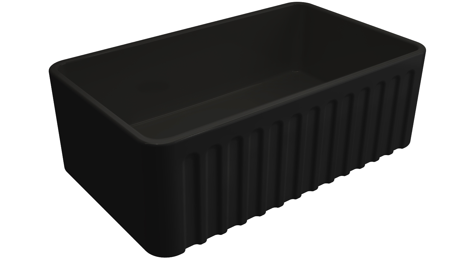 Turner Hastings Novi 76x46 Fine Fireclay Butler Sink - Matte Black