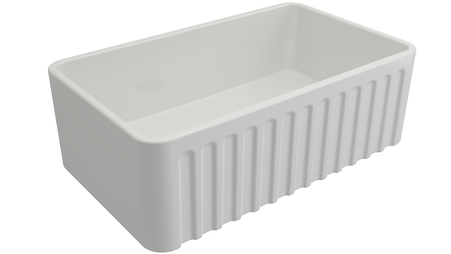 Turner Hastings Novi 76x46 Fine Fireclay Butler Sink - White