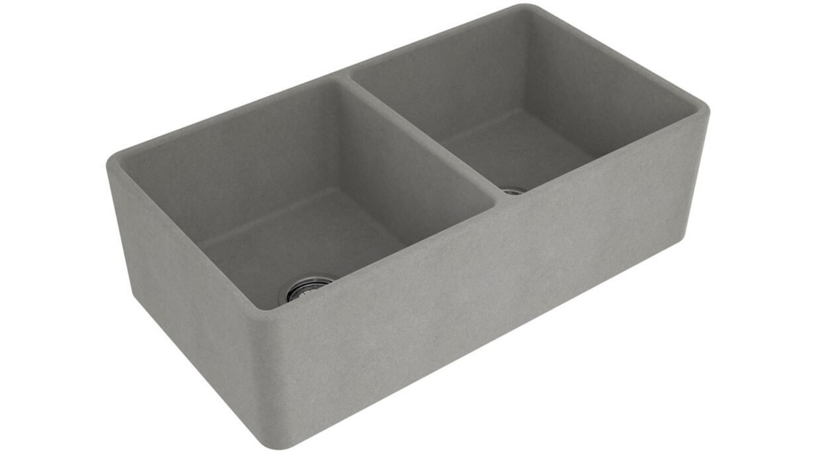Turner Hastings Novi 85 Fine Fireclay Farmhouse Butler Sink with Overflow - Concrete
