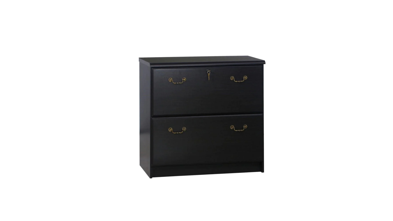Maestro Furniture 2-Drawer Norwich Modern Wooden Filing Cabinet Storage - Black Oak