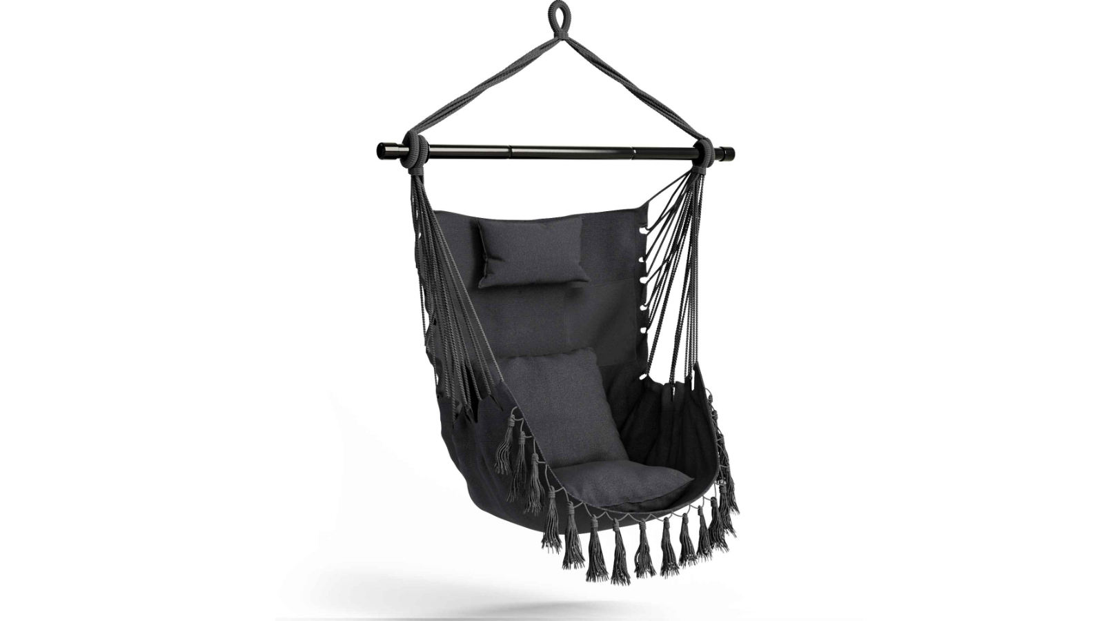Costway Hanging Swing Chair with Pillow and Installation Kit - Grey