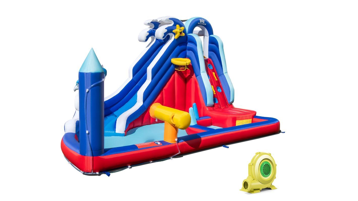 Costway Kids Jumping Castle Splash Pool with 680W Blower