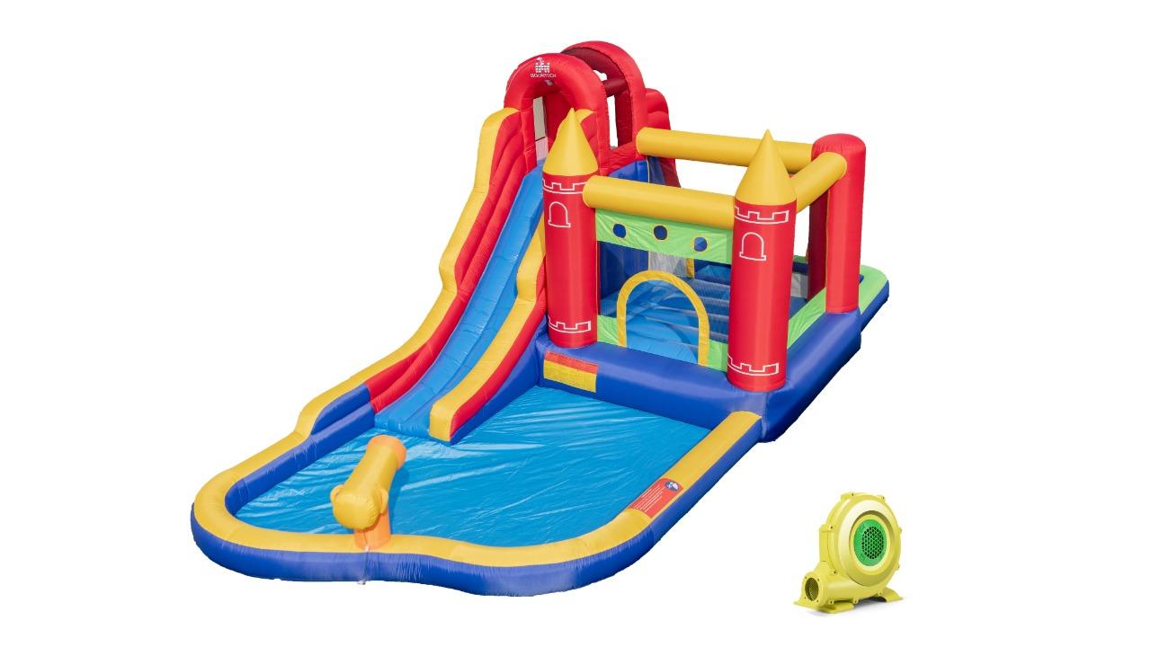 Costway 7-in-1 Inflatable Water Park Bounce House Jumping Castle with Blower