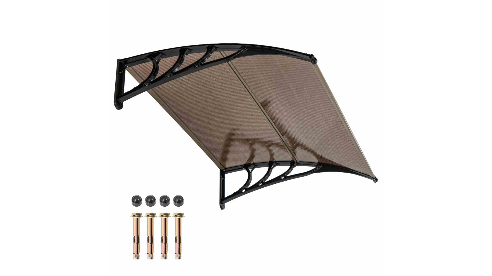 Costway 1.2x1metre Outdoor Window Door Awning Transparent Canopy