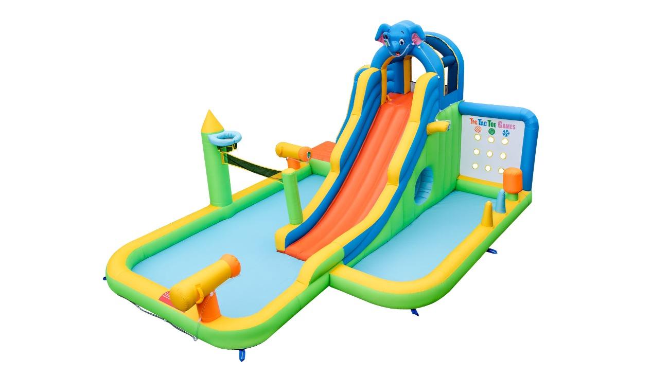 Costway 9-in-1 Elephant Inflatable Water Park Splash Pool - No Blower