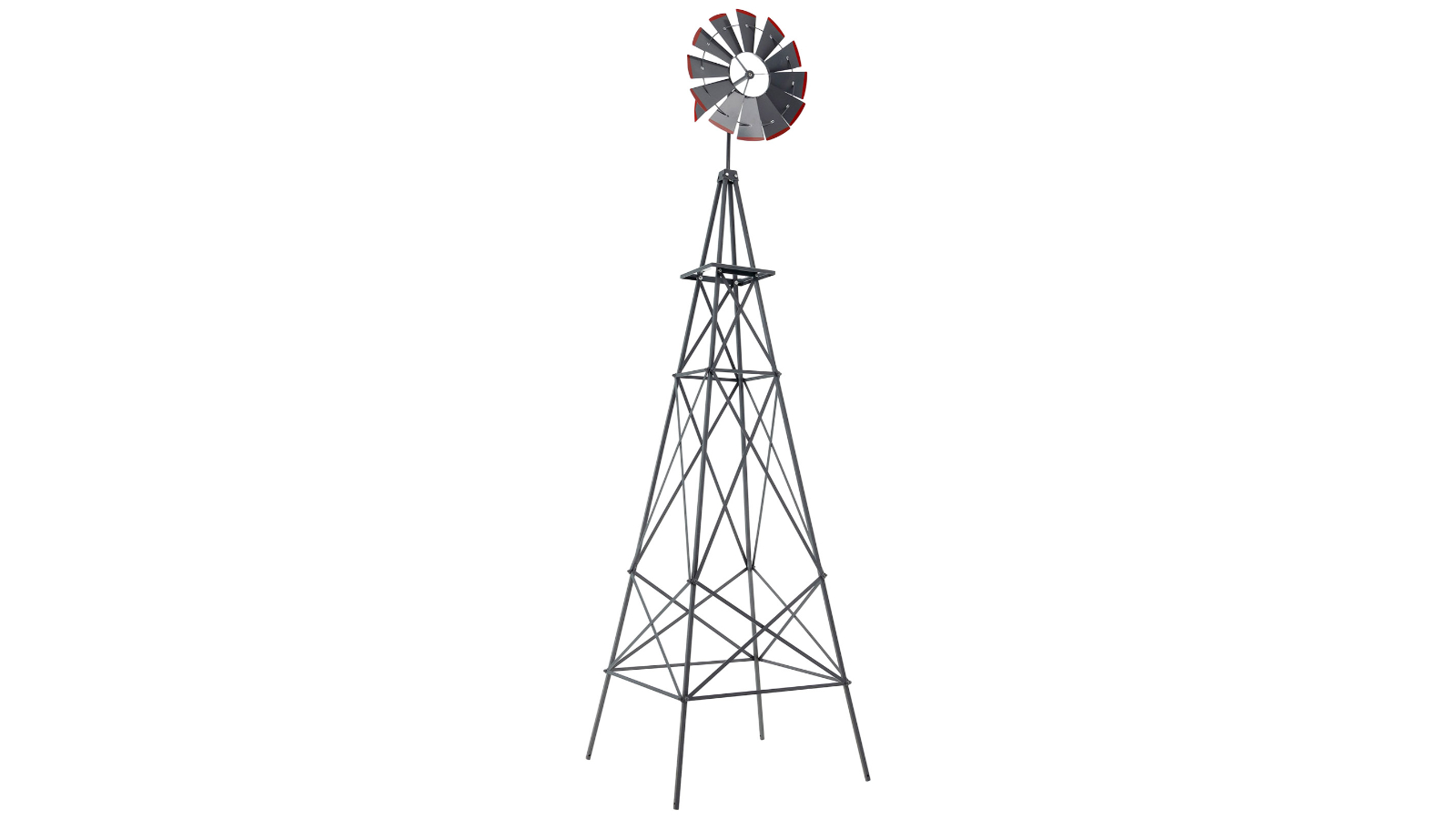 Costway 2.53metre Outdoor Metal Windmill Garden Decoration