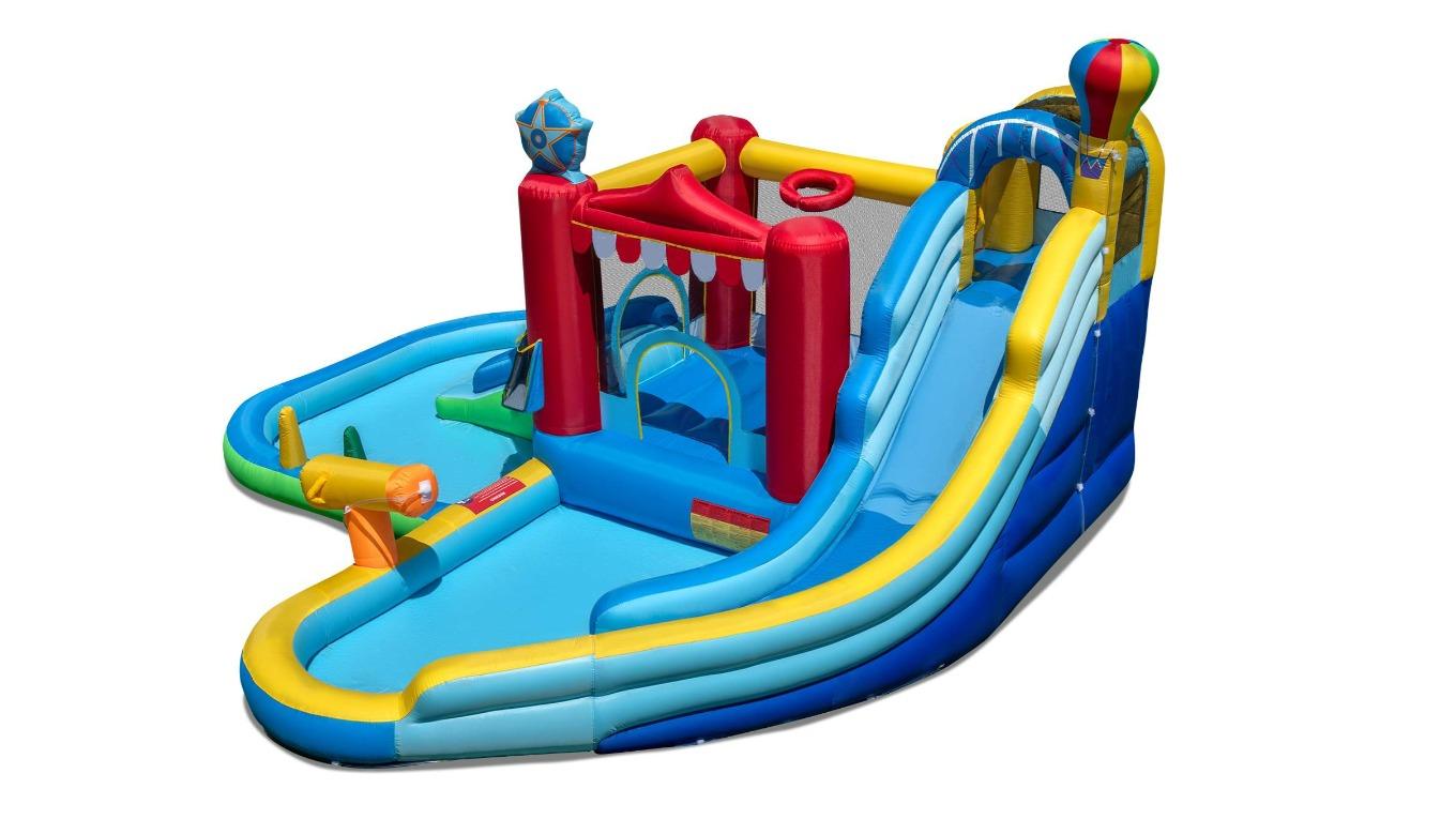 Costway Inflatable Bounce House Water Slide with Splash Pool Party - No Blower