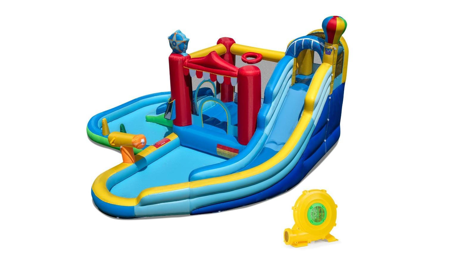 Costway Inflatable Bounce House Playground Themed Water Slide with Blower