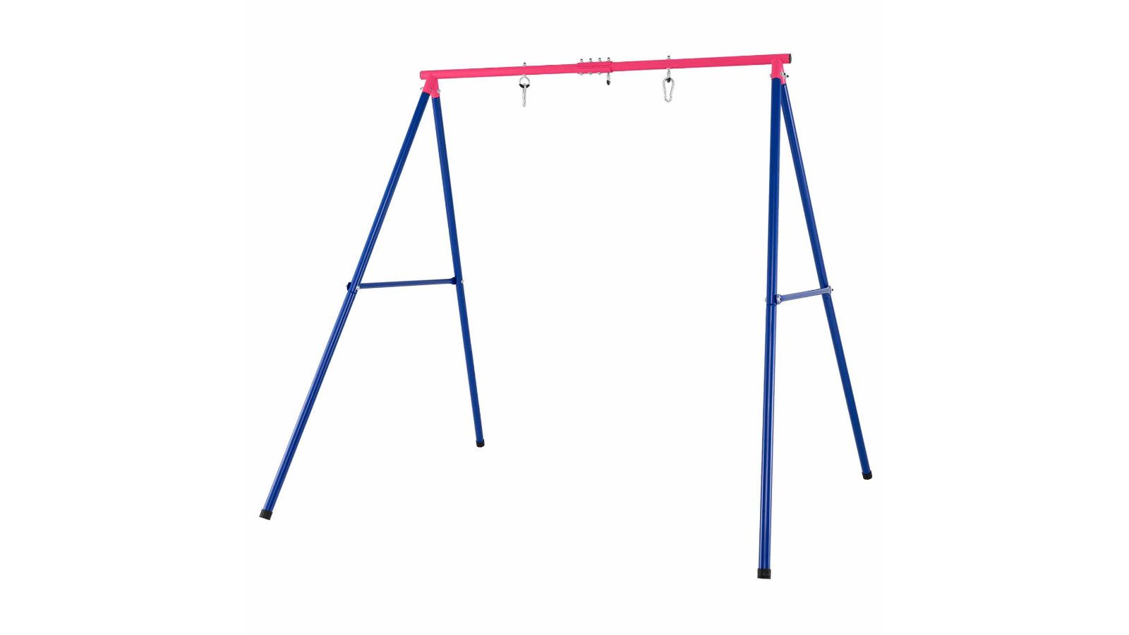 Costway 180cm Soild Steel Swing Stand - Blue/Red