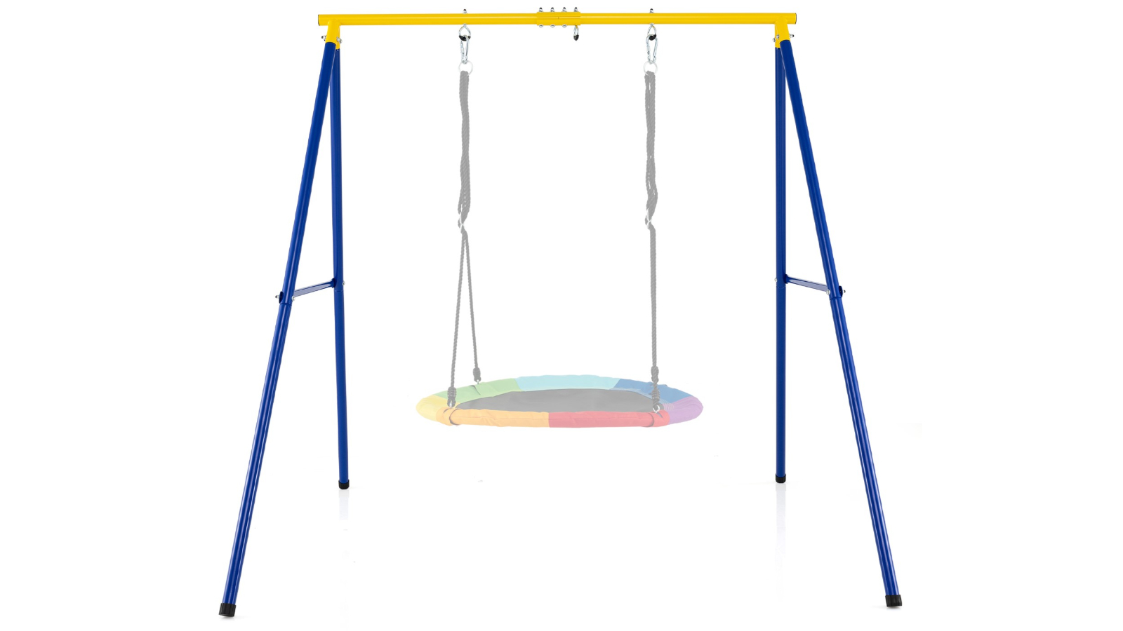 Costway Kids Metal Swing Stand A-Frame Outdoor Swing Rack (No Tree)