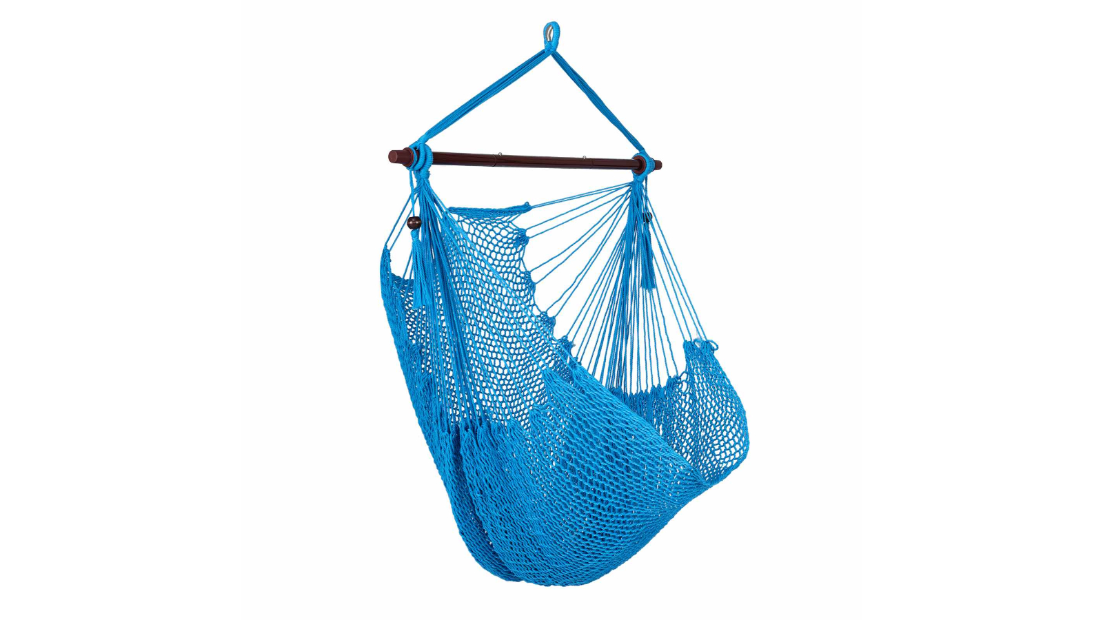 Costway Large Stretchable Hanging Rope Caribbean Hammock - Blue