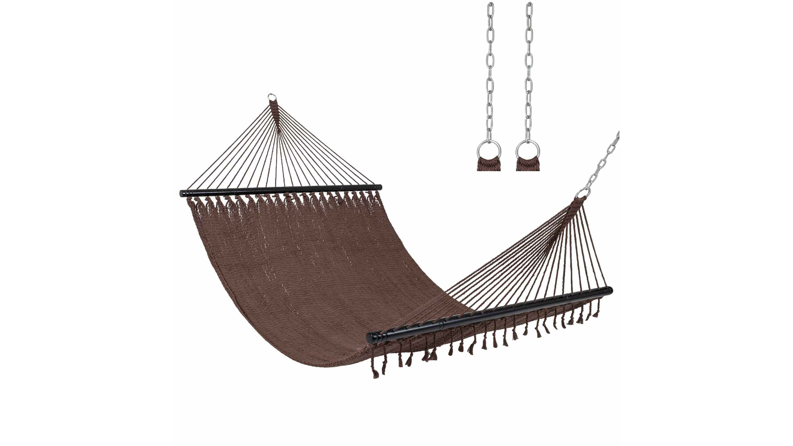 Costway 308cm Soft-Spun Caribbean Hammock - Brown