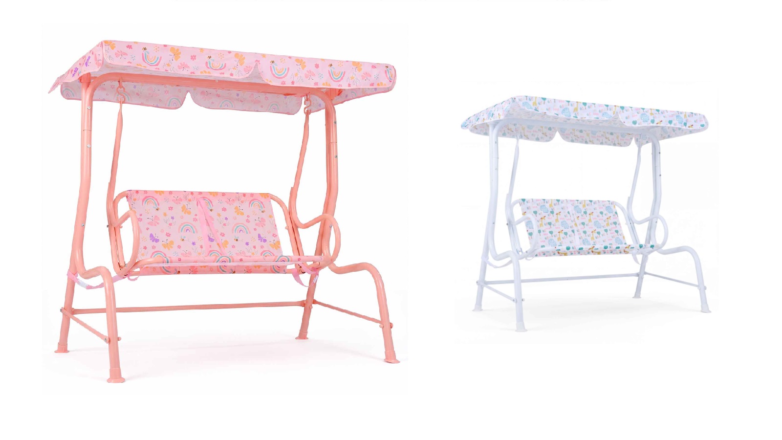 Costway 2-Seater Hanging Swing Chair with Canopy and Belt