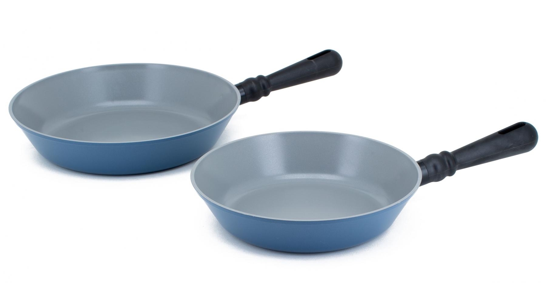 Neoflam Twin Pack 24cm and 28cm Fry Pans Blue Harvey Norman