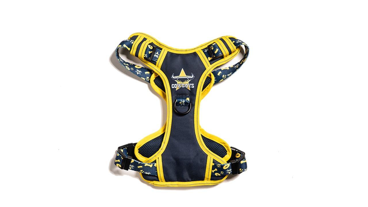 NRL North Queensland Cowboys Adjustable Canvas/D-Ring Harness Dog Vest